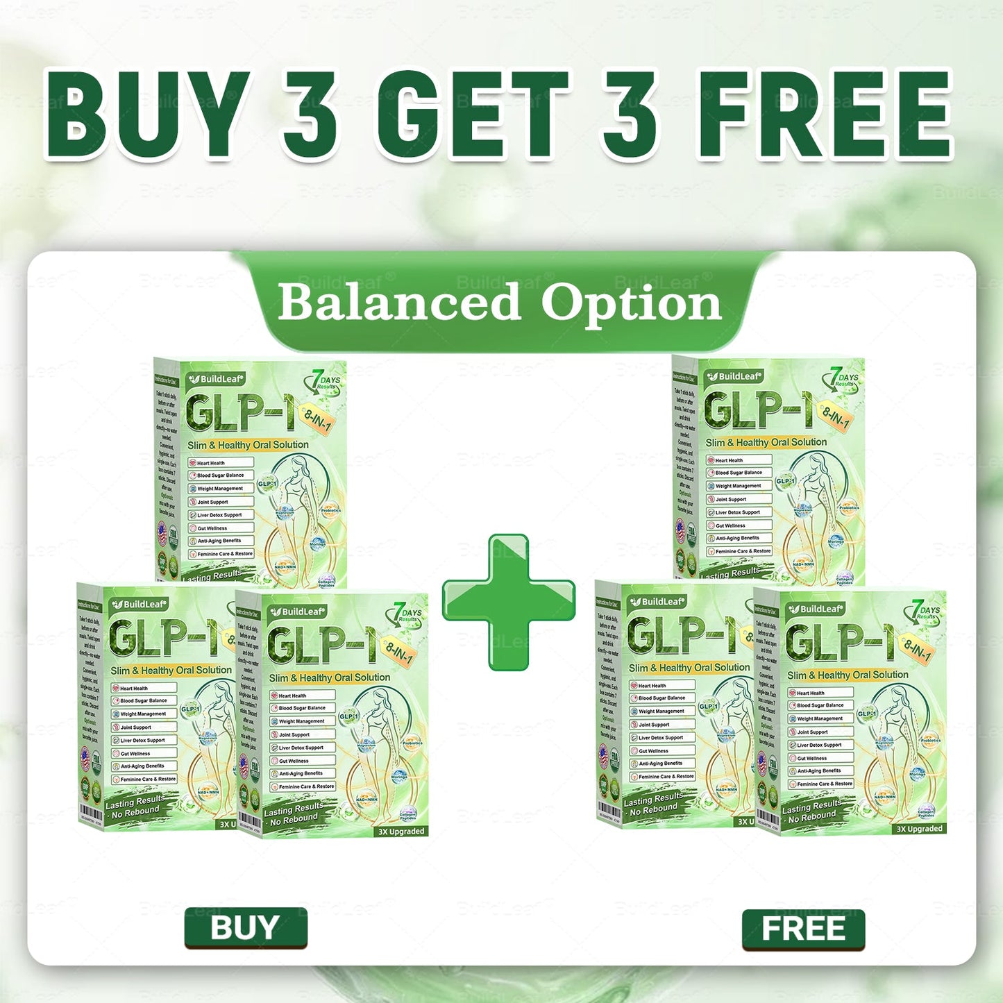Official Store | BuildLeaf® GLP-1 8-in-1 Slim & Healthy Oral Solution (Once a day, results in 7 days), With 100 Billion CFU Active Probiotics ✅ Supports weight management, heart health, diabetes, gut & women’s health, while firming skin & boosting energy.