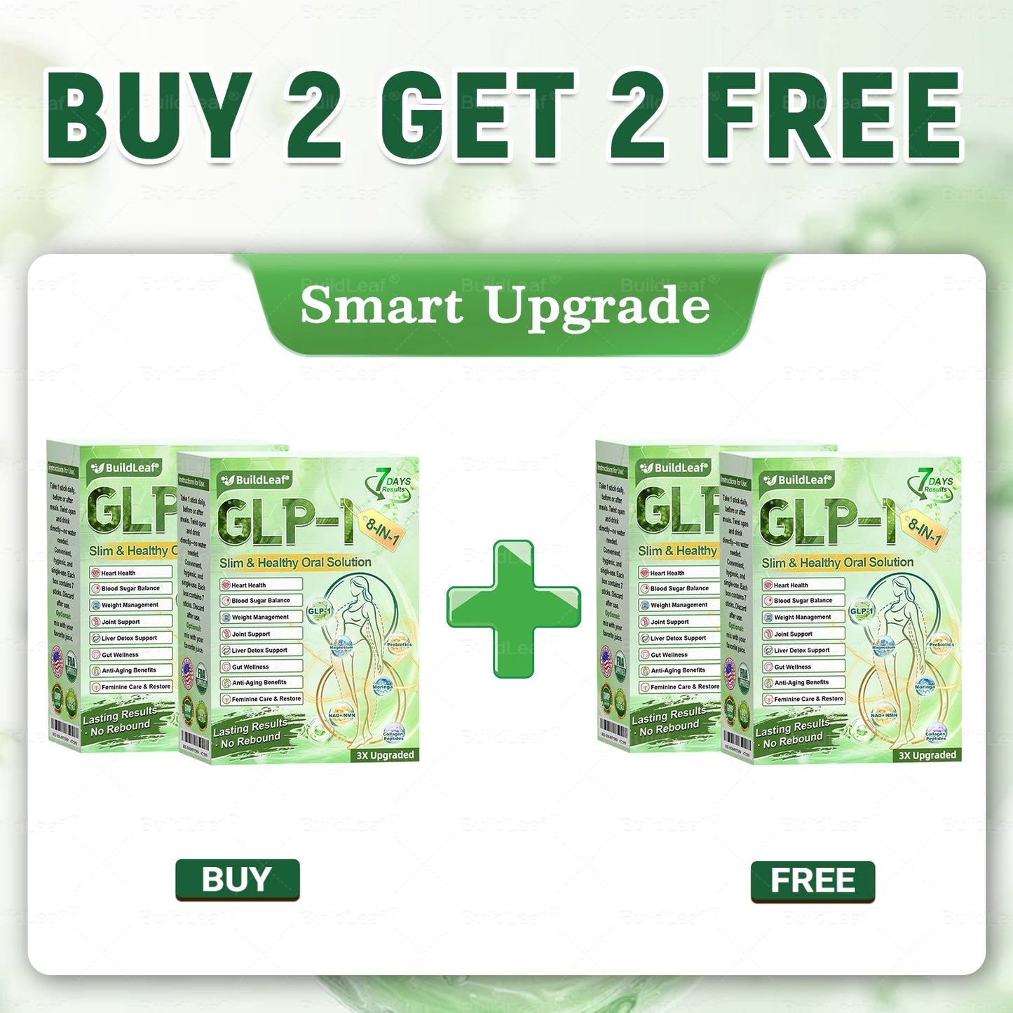 Official Store | BuildLeaf® GLP-1 8-in-1 Slim & Healthy Oral Solution (Once a day, results in 7 days), With 100 Billion CFU Active Probiotics ✅ Supports weight management, heart health, diabetes, gut & women’s health, while firming skin & boosting energy.