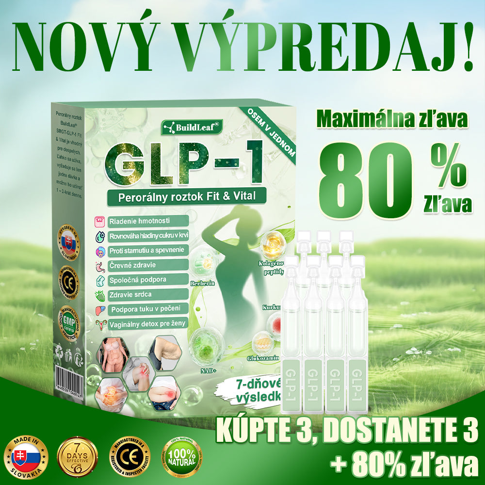 🪻🪻BuildLeaf® GLP-1 8-v-1 Fit & Vital Perorálny Roztok ✅(Len raz denne, viditeľné zmeny už za 7 dní) Pre obezitu, kardiovaskulárne ochorenia, cukrovku, problémy so štítnou žľazou, zdravie čriev, problémy s kĺbmi a ďalšie