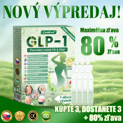 🪻🪻BuildLeaf® GLP-1 8-v-1 Fit & Vital Perorálny Roztok ✅(Len raz denne, viditeľné zmeny už za 7 dní) Pre obezitu, kardiovaskulárne ochorenia, cukrovku, problémy so štítnou žľazou, zdravie čriev, problémy s kĺbmi a ďalšie