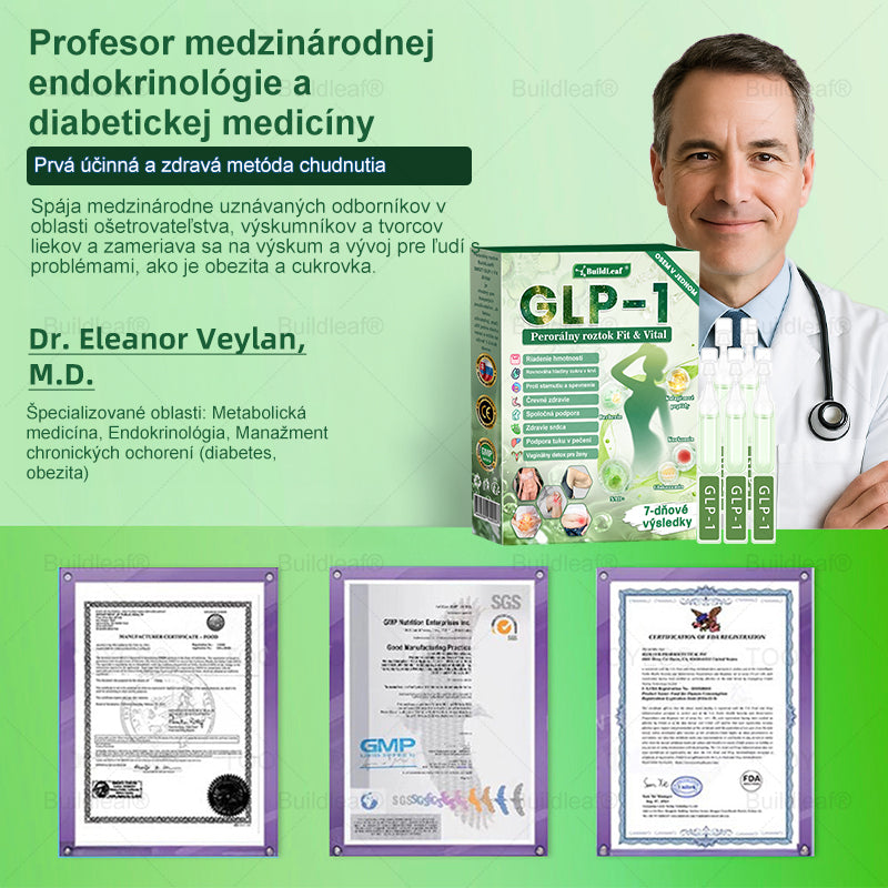 🪻🪻BuildLeaf® GLP-1 8-v-1 Fit & Vital Perorálny Roztok ✅(Len raz denne, viditeľné zmeny už za 7 dní) Pre obezitu, kardiovaskulárne ochorenia, cukrovku, problémy so štítnou žľazou, zdravie čriev, problémy s kĺbmi a ďalšie