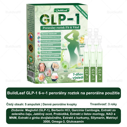 🪻🪻BuildLeaf® GLP-1 8-v-1 Fit & Vital Perorálny Roztok ✅(Len raz denne, viditeľné zmeny už za 7 dní) Pre obezitu, kardiovaskulárne ochorenia, cukrovku, problémy so štítnou žľazou, zdravie čriev, problémy s kĺbmi a ďalšie